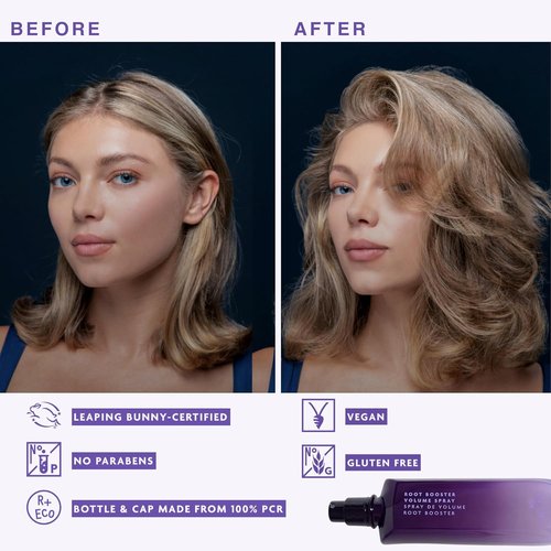 R+Co BLEU Root Booster Volume Spray - Instant Lift & Body for Fine Hair - Lightweight, Touchable Hold - 6.8 oz