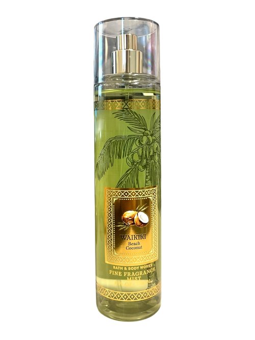 Bath & Body Works Waikiki Beach Coconut Fragrance Mist - 8 Fl Oz | Tropical Scented Refreshment