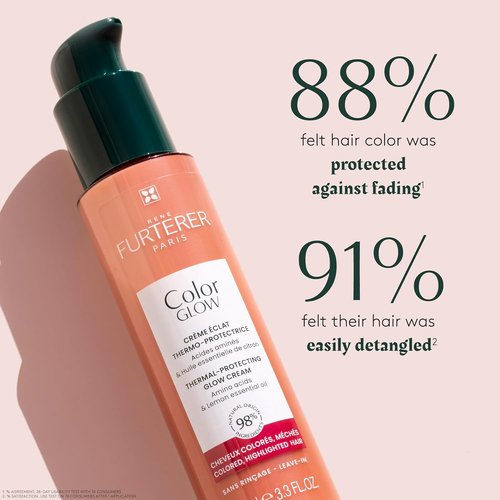 René Furterer Color Glow Thermal-Protecting Cream - Amino Acids & Lemon Oil, 3.3 Fl Oz