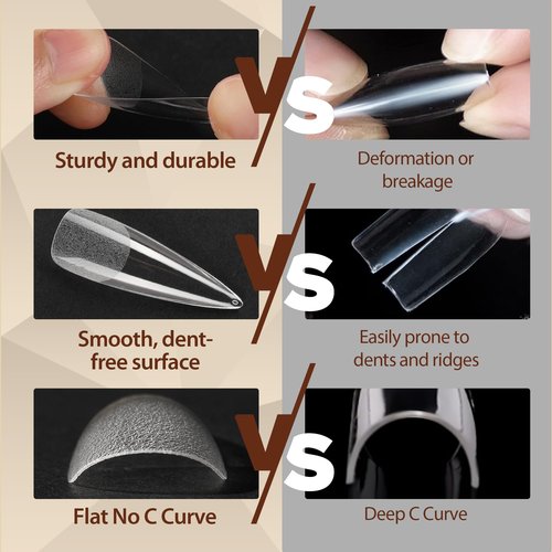UNA GELLA Stiletto XXL Nail Tips No Need File Extra Long Stiletto Nails Full Cover 120PCS Long Almond Gel Nail Tips Pre-buff Press on Fake Nails for Gel Nail Extension Home DIY Salon 12 Size