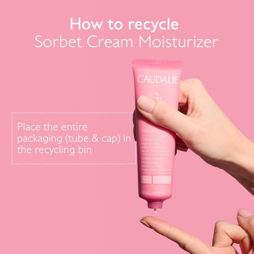 Caudalie VinoHydra Sorbet Cream Moisturizer with Hyaluronic Acid - 60 mL Hydration Boost