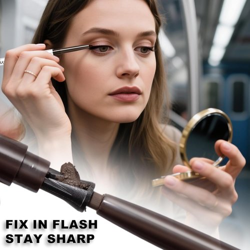 HECI BEAUTY Gel Eyeliner Pencil - Ultra-Smooth, Waterproof & Smudge-Proof, 24HR Longwear - Dark Brown