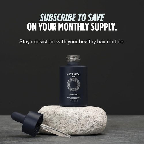 Nutrafol Men's Hair Serum - Clinically Tested for Thicker Hair & Scalp Coverage | Lightweight & Non-Greasy - 30mL