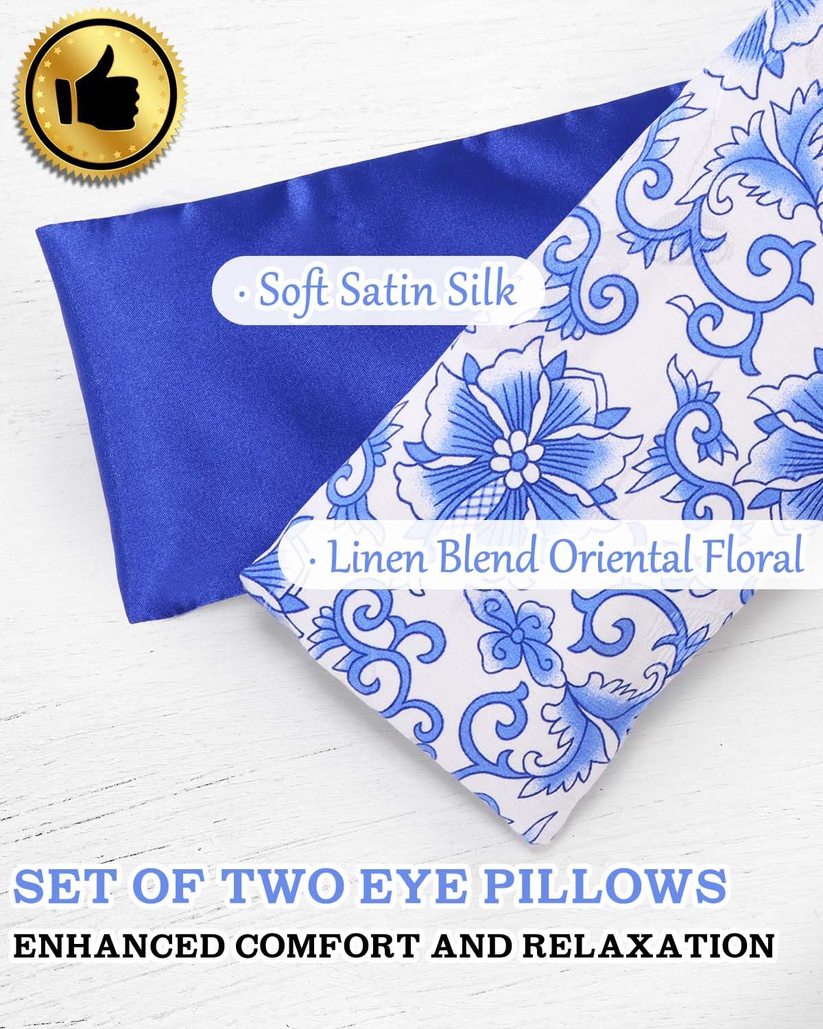 Lavender Eye Mask for Sleeping - Weighted Eye Pillow Heated for Headache, Sinus, Dry Eyes Relief, Moist Heat Eye Compress for Yoga, Meditation - Relaxation Gifts for Women