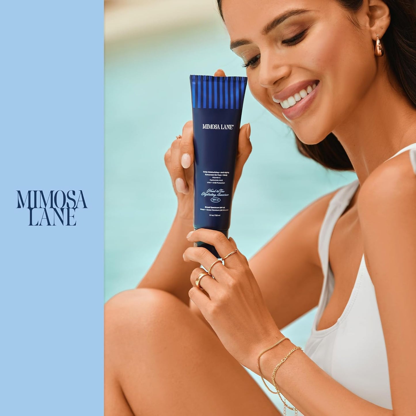 Skiennix Hydrating Sunscreen - Broad Spectrum SPF 45 | Anti-Aging Moisturizer with Hyaluronic Acid & Vitamin C, 5.1 oz