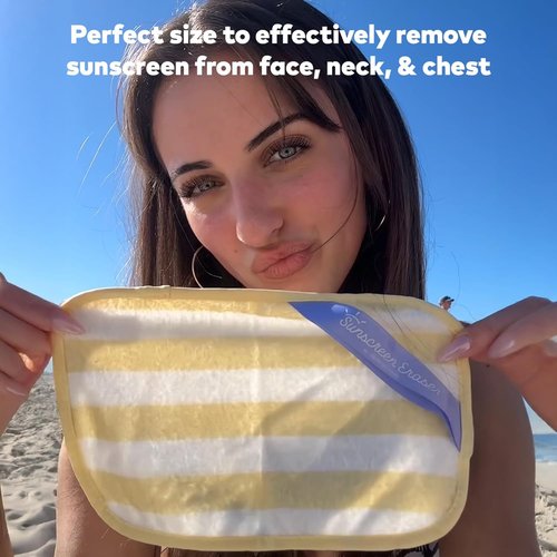 Original Sunscreen Eraser - Effortlessly Remove Zinc & Mineral Sunscreen with Water | 1 Count