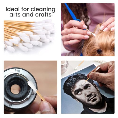 Bamboo Cotton Swabs by EcoSwab - 800 Count | 3-Inch Versatile Swabs for Ears, Makeup & Cleaning
