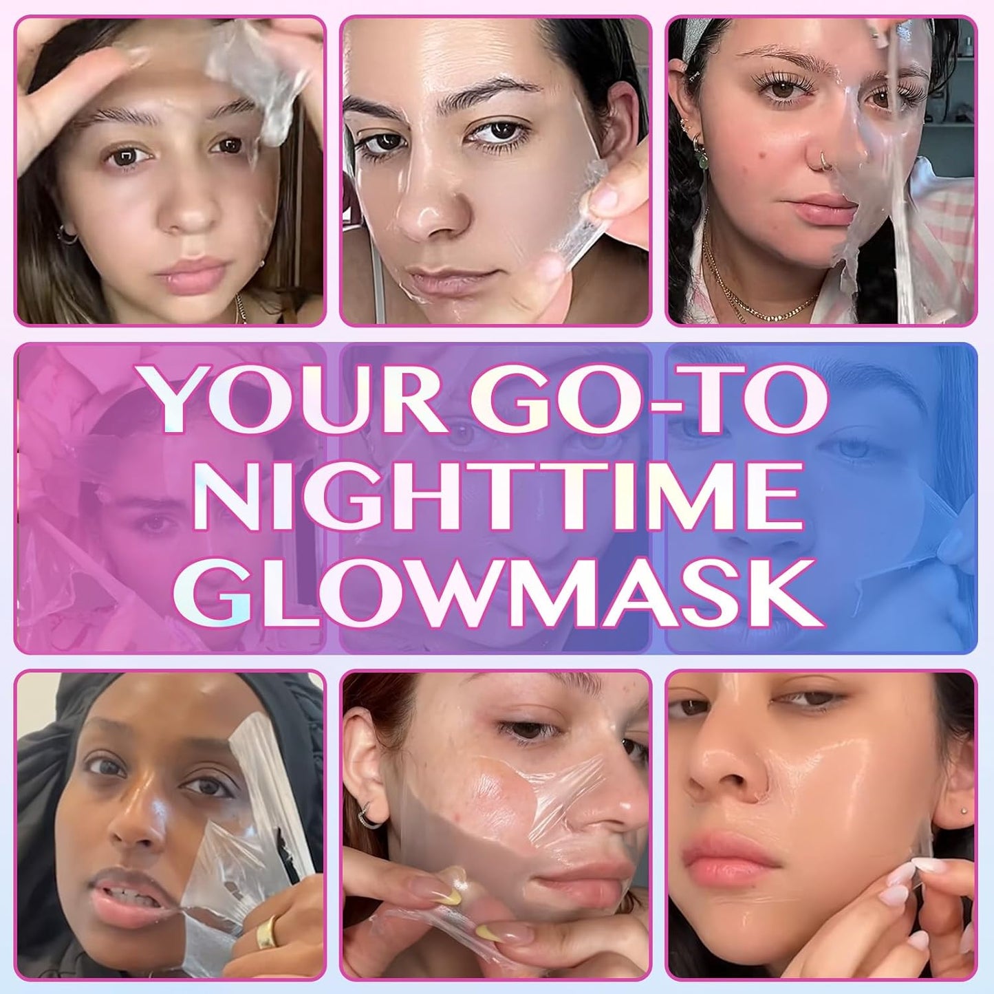 Skiennix Collagen Night Wrapping Mask - Peel Off Face Mask for Elasticity & Hydration | 2.53 fl. oz. with Applicator