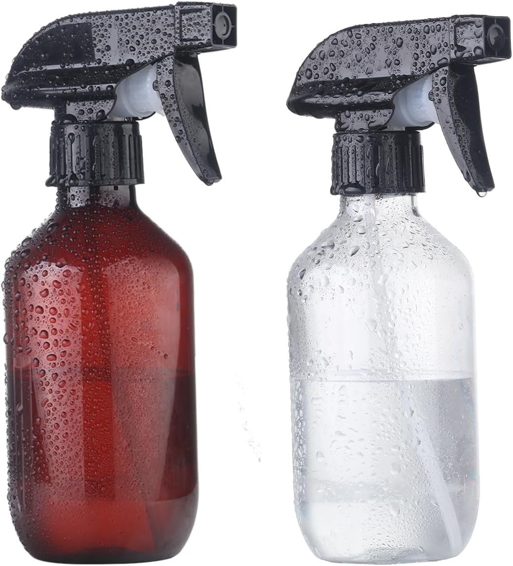 Teyssor Spray Bottles - BPA-Free 10 oz Fine Mist Spray Bottle | 2 Pack for Hair, Cooking, Cleaning