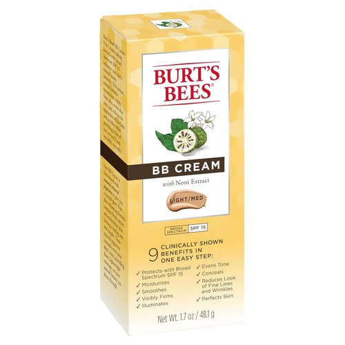 Burt's Bees BB Cream - SPF 15 Tinted Lotion for All Skin Types | 98.9% Natural, Light to Medium, 1.7 oz