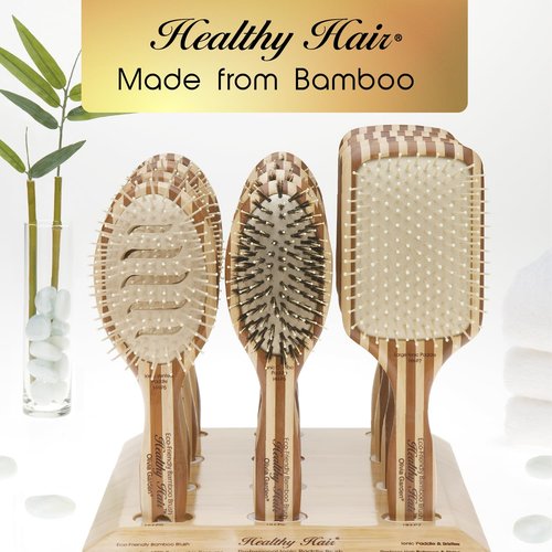 Olivia Garden Bamboo Ionic Paddle Hair Brush - Eco-Friendly Design for Healthy Hair