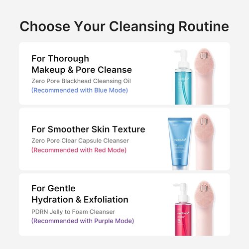 Medicube Mini Booster Pro Plus Cleansing Device Set - 2-in-1 Facial Cleanser & Skincare Tool | Portable Pink Device with 3 Modes for Pore & Sebum Care