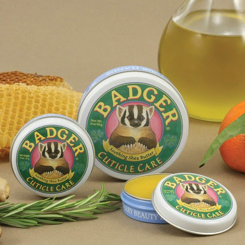 Badger Cuticle Cream - Deep Hydration for Dry Cuticles & Hangnails | 100% Organic Shea Butter Balm, 0.75oz Tin