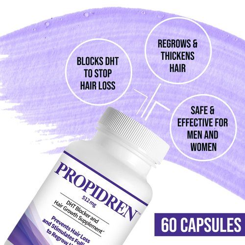 HairGenics Propidren - DHT Blocker Hair Growth Capsules | Prevent Hair Loss & Stimulate Follicles