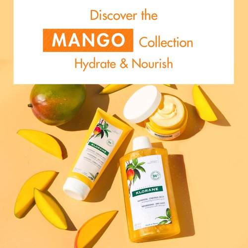 Klorane Nourishing Shampoo Bar - Mango Scent for Hydration | 2.8 Oz (Single Bar)