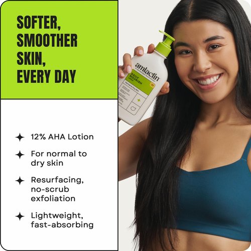 AmLactin Daily Moisturizing Lotion for Dry Skin, 7.9 oz Pump Bottles (Twin Pack), 2-in-1 Moisturizer Body Lotion with 12% Lactic Acid, Dermatologist-Recommended (Packaging May Vary)