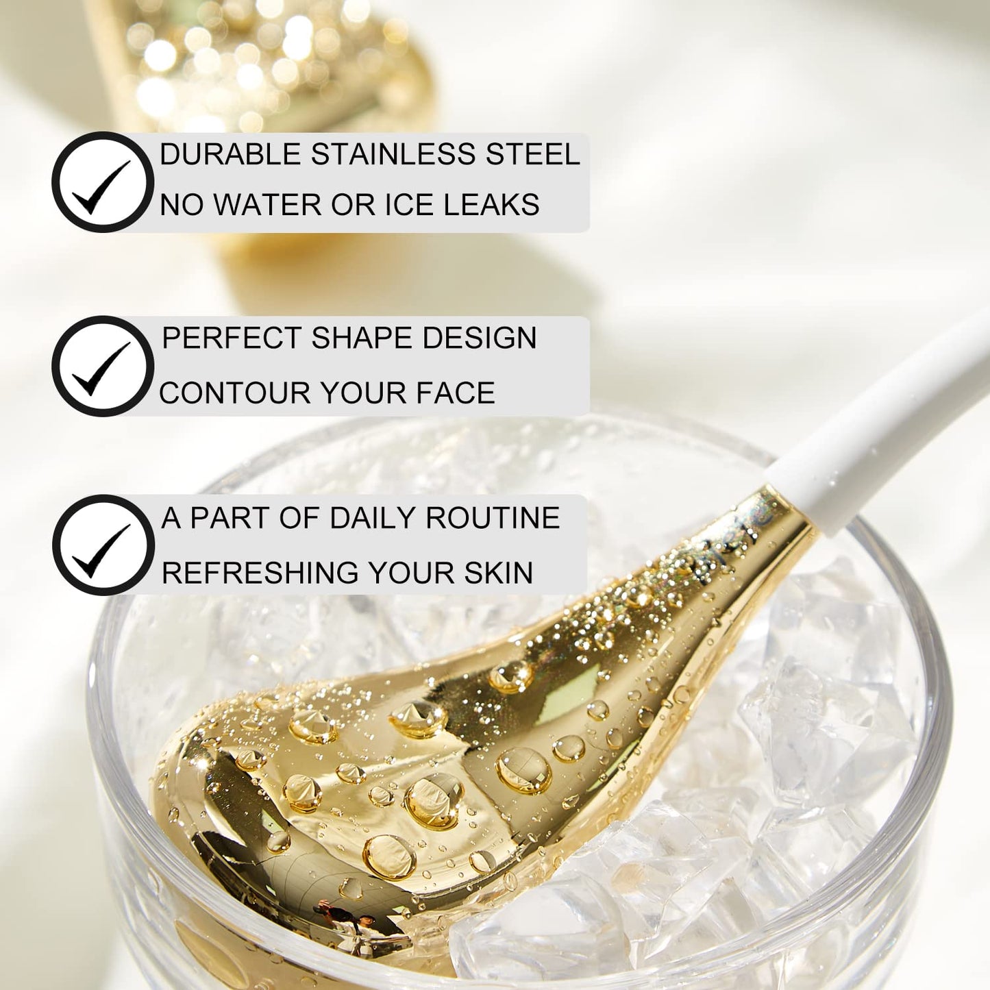 Pfefe Cryo Sticks for Face, Ice Globes Cryo Globes for Facials, Esthetician Supplies Gifts, Unbreakable Stainless Steel Ice Roller Cooling Spa Balls with Storage Case