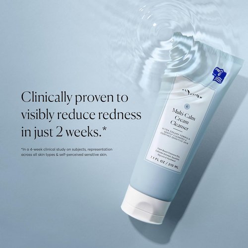 Naturium Multi-Calm Cream Cleanser - Hydrating Face Wash for Eczema-Prone Skin | 210 mL / 7.1 fl oz