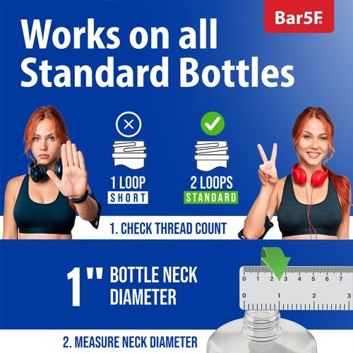 Bar5F Shampoo & Conditioner Pumps - 1-Liter Capacity for Professional Salon Bottles | White & Black