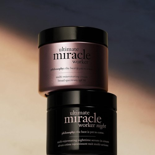 Philosophy Ultimate Miracle Worker Nighttime Serum-In-Cream Face Moisturizer - Retinol Formula Targets Fine Lines & Wrinkles - 2 Fl Oz
