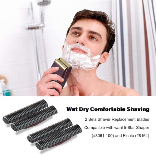 Finale Blades Shaver Replacement - Compatible with Wahl 5-Star Shaper & Finale - 2 Sets of Razor Blades