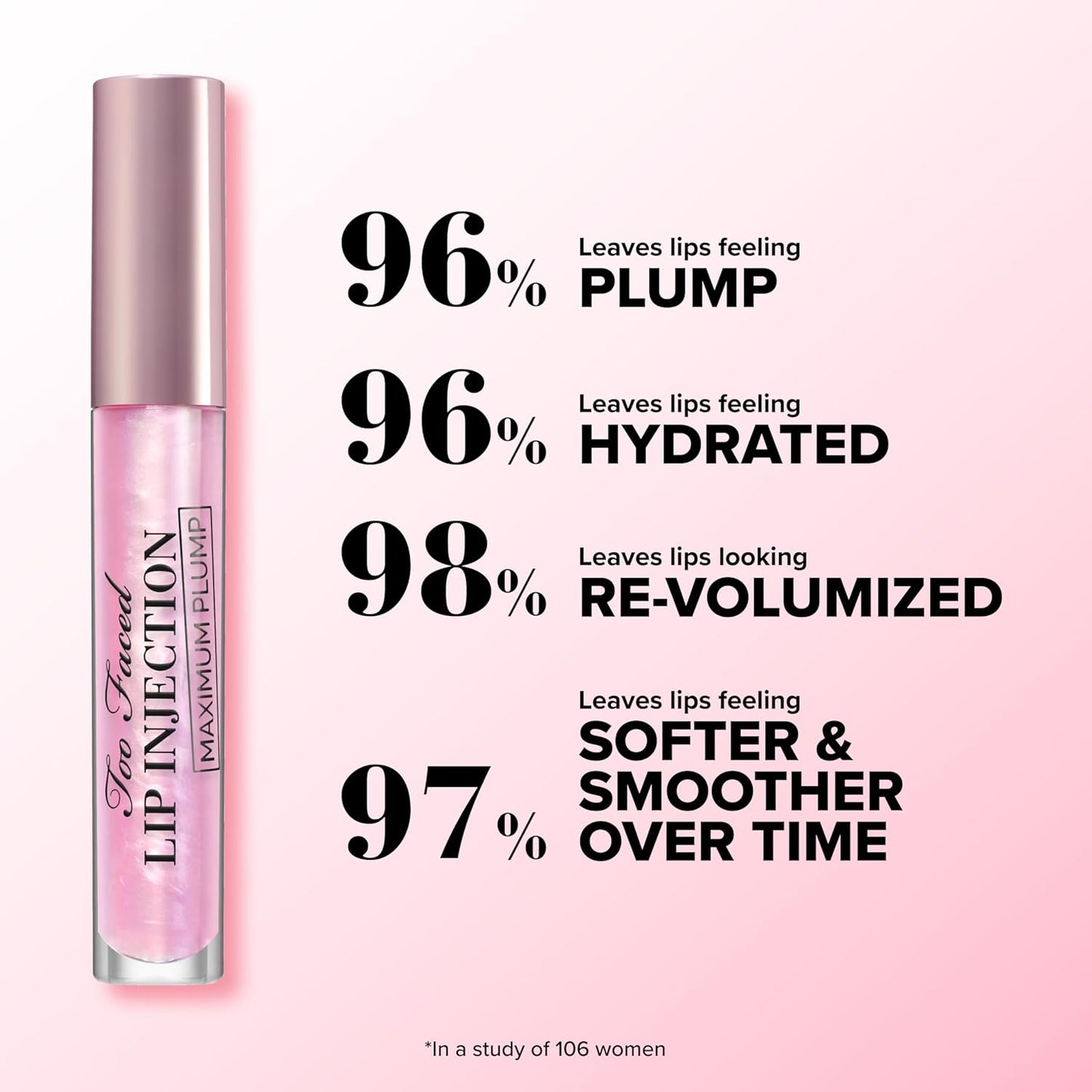 Too Faced Better Than Sex Mascara & Lip Injection Plumper Travel Set - Volume & Hydration, 0.17 Fl Oz + 0.10 Fl Oz
