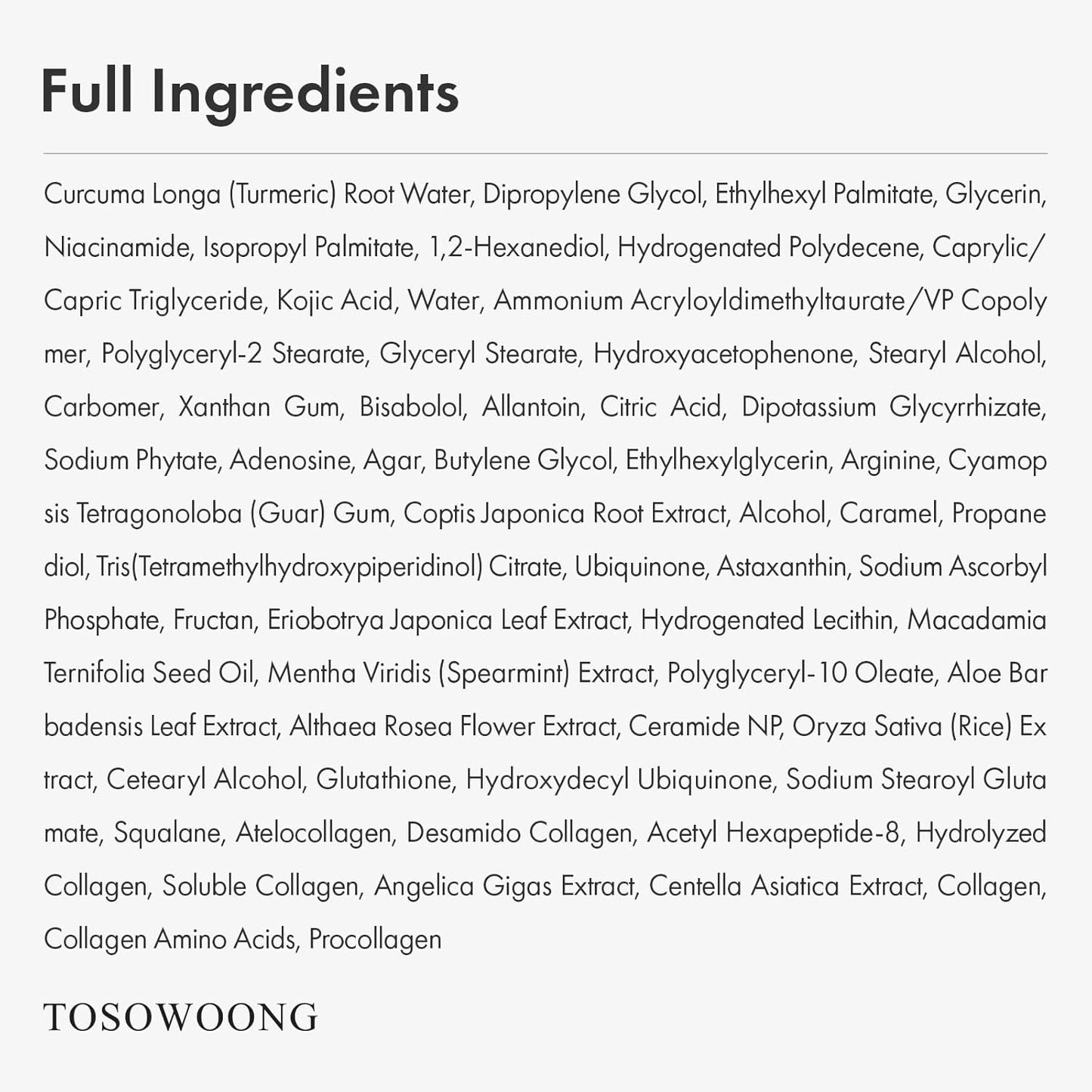 TOSOWOONG Kojic Acid Turmeric Cream - Dark Spot Corrector for Even Skin Tone | 50ml / 1.69 fl. oz.