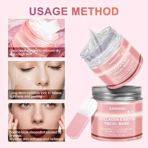 Regine Switzerland Collagen Night Wrapping Mask - Deeply Hydrates & Firms Skin | 2.12 fl. oz with Applicator