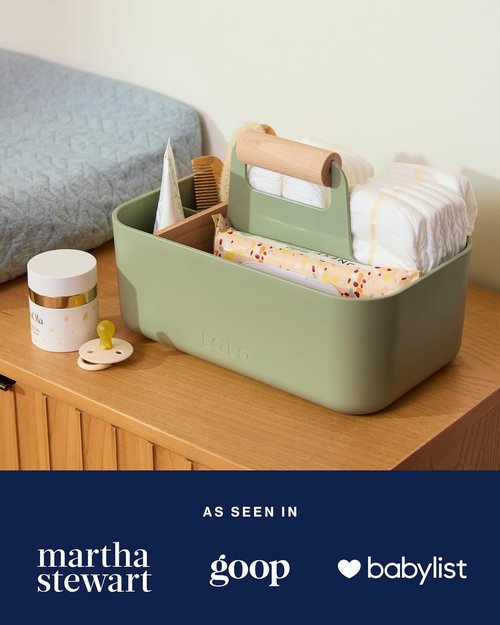 Lalo The Caddy - Versatile Multi-Purpose Storage Solution with Removable Dividers - BPA-Free, Coconut Color