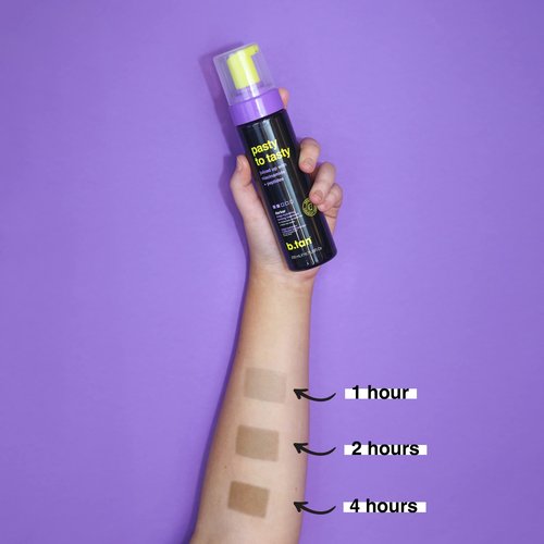 b.tan Dark Self Tanner Mousse | Pasty to Tasty -Best, 1 Hour Express, Hydrating Sunless Tanning Foam, Bronzed Glowy Skin, Face & Body, No Fake Tan Smell, 6.7 Fl Oz