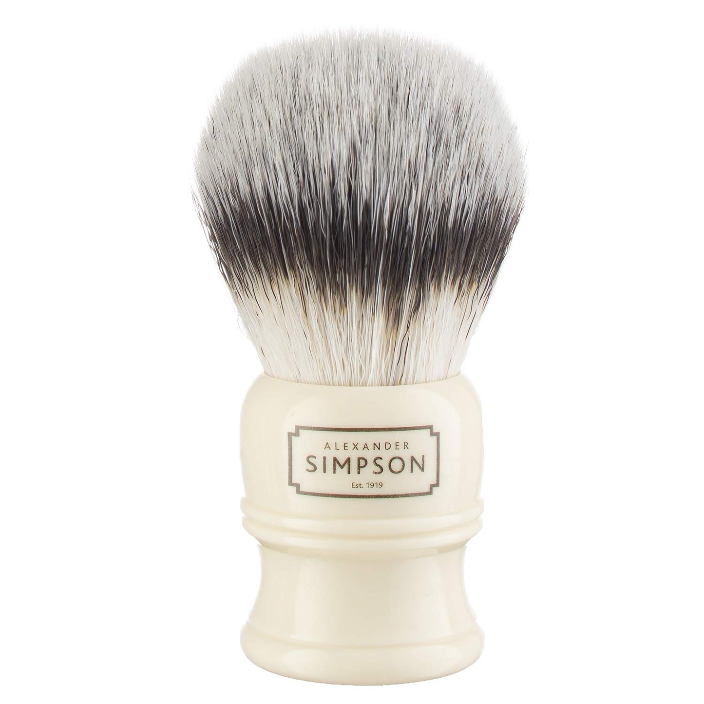 Alexander Simpsons Trafalgar 3 Shaving Brush - T3 Synthetic High Density Fibre - Luxurious Ivory Handle