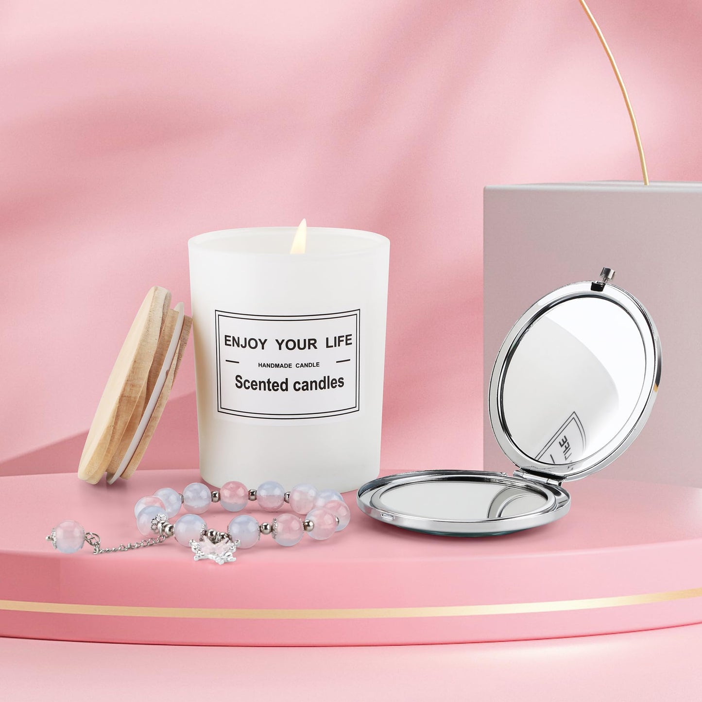 Birthday Gifts for Women, Spa Gifts Set 8Pcs for Mom, Wife, Girlfriend, Sister, Friends, Her, Relaxing Spa Gifts Basket Self Care Gifts For Christmas, Valentine's Day, Mother’s Day Gifts(GSP-PINK)