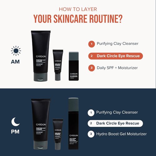 Cardon | Dark Circle Rescue Under Eye Roller | Reduces Puffiness & Wrinkles | Infused with Peptides & Niacinamide