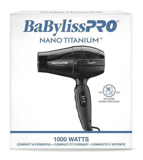 BaBylissPRO Nano Titanium Compact Hair Dryer - Lightweight & Powerful | 1 Count