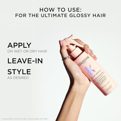 Kerastase Gloss Absolu Anti-Frizz Glaze Milk - Instantly Detangles & Hydrates, Protects from Heat & Humidity, Ideal for Long Hair