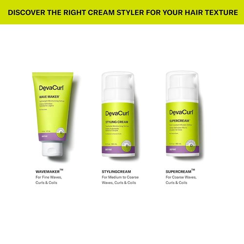 DevaCurl SuperCream Ultra-Rich Moisturizing Definer - Hydra-Definition Blend | Versatile Styling Cream