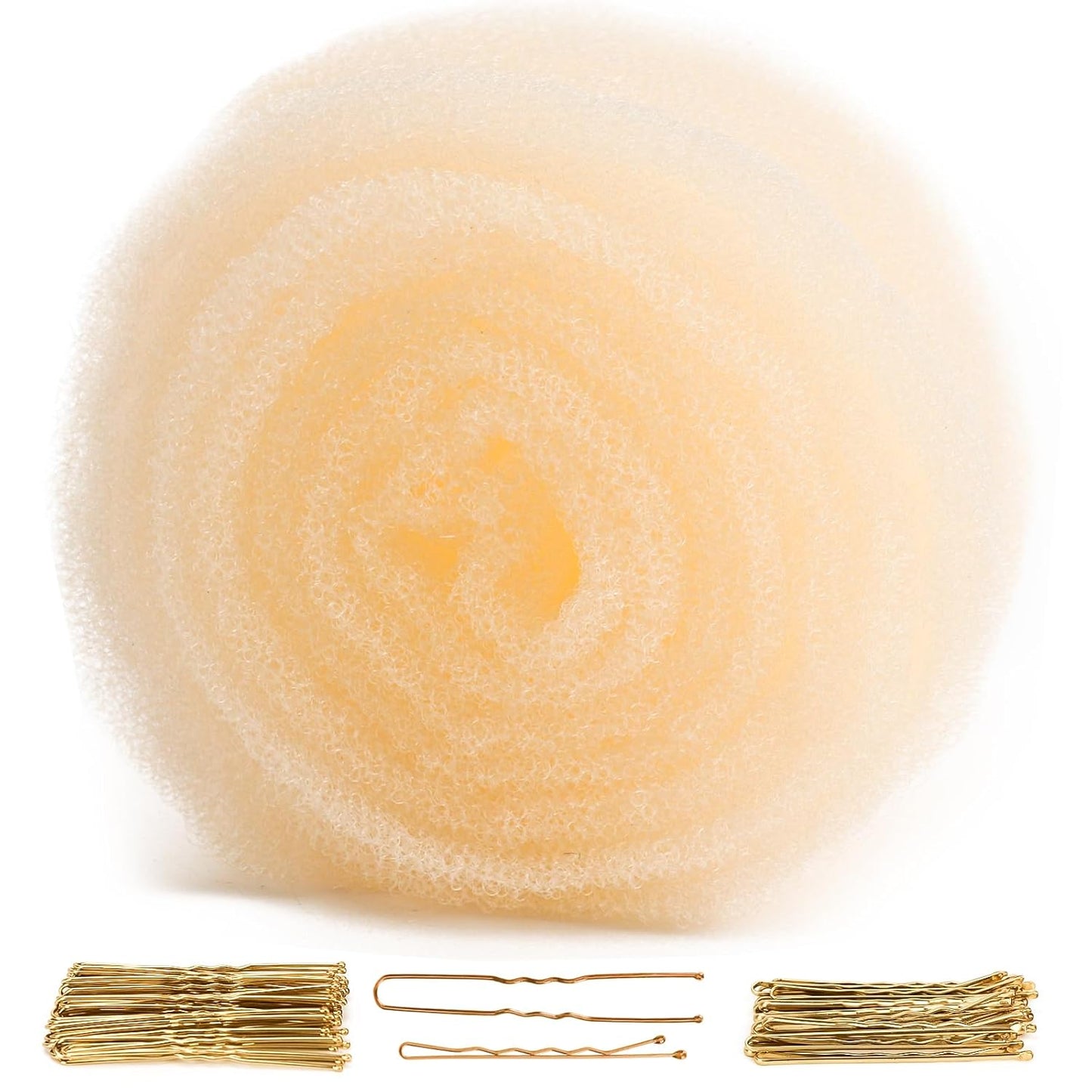 Hair Filler and Hairpins for Updo, Hair Sponge for Updo, Hair Padding,Hair Donuts for Updos, Volume Hair Bumps it Tool, Black
