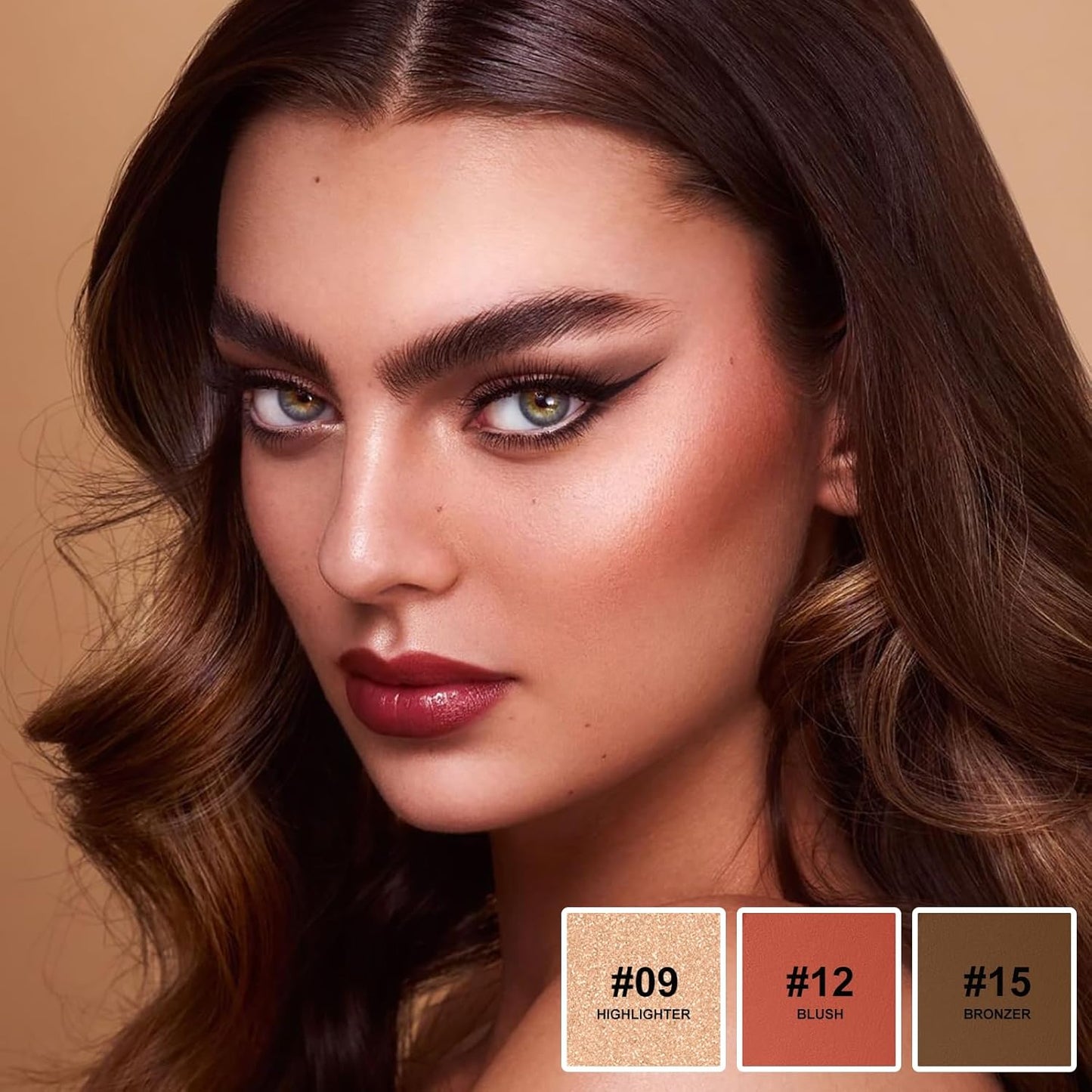 Lezero 3Pcs Contour Stick Makeup Kit, Shades with Highlighter, Blush and Bronzer Stick for Sculpt the Face and All Skin Type, Long Lasting, Smooth, Dewy & Matte Finish, LIGHT