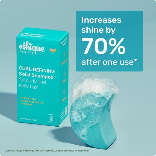 Ethique Curl-Defining Shampoo Bar - Plastic-Free, Vegan & Cruelty-Free | 3.88 oz - Professor Curl