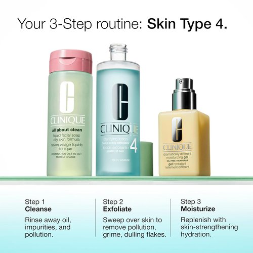 Clinique 3-Step Clarifying Lotion - Exfoliating Toner with Witch Hazel & Salicylic Acid for Oily Skin 4 oz