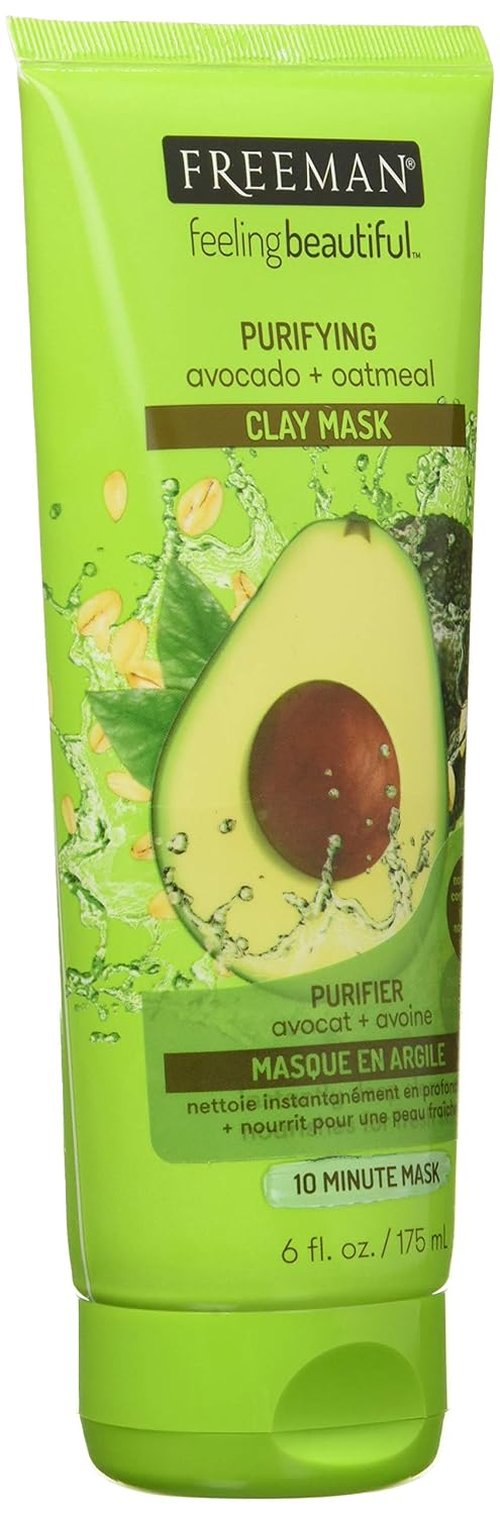 Freeman Facial Clay Masque - Avocado & Oatmeal, Nourishing Formula | 6 oz (Pack of 2)
