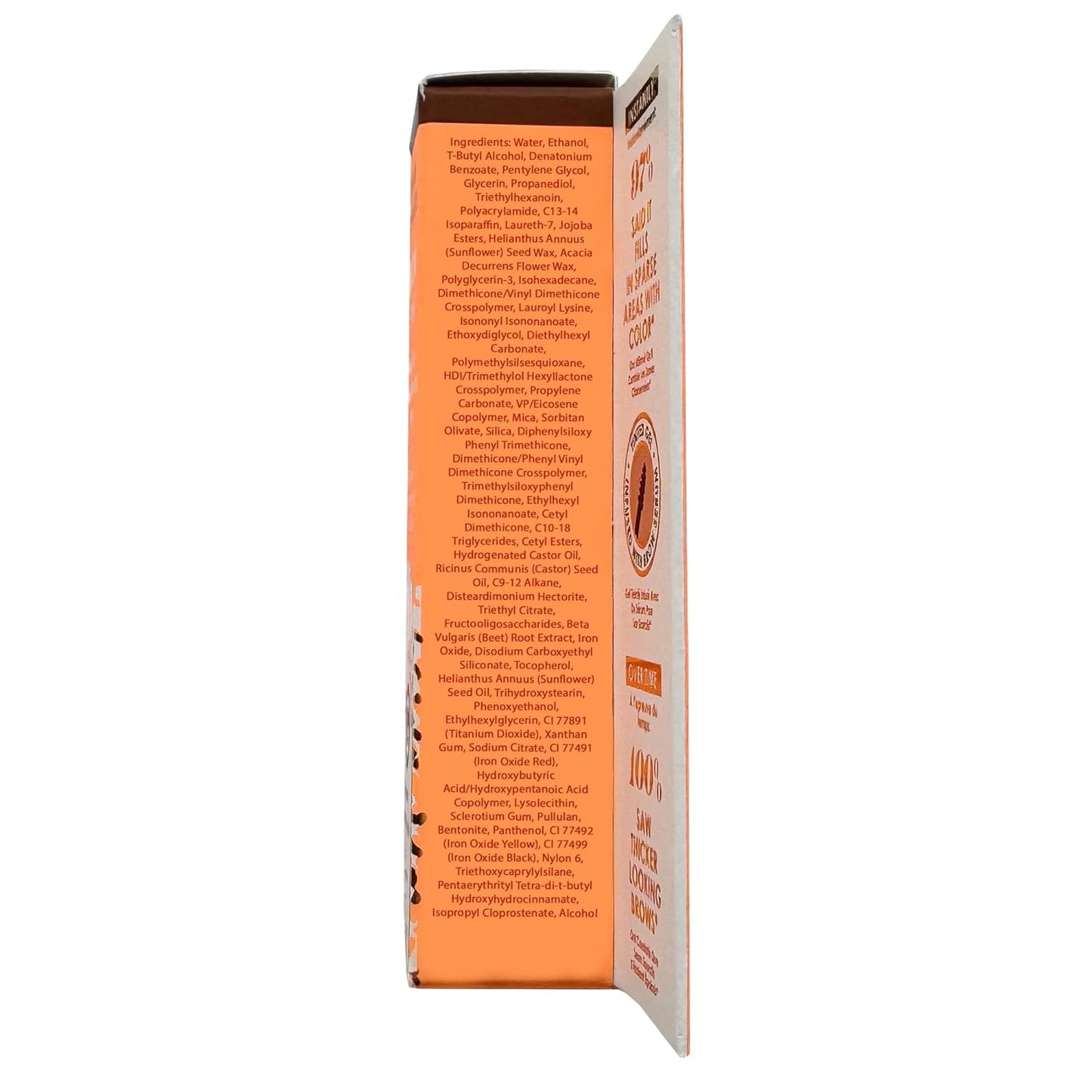 Grande Cosmetics GrandeBROW Tinted Brow Gel & Enhancing Serum - Thicker, Darker Brows with Castor Oil & Mini Fibers