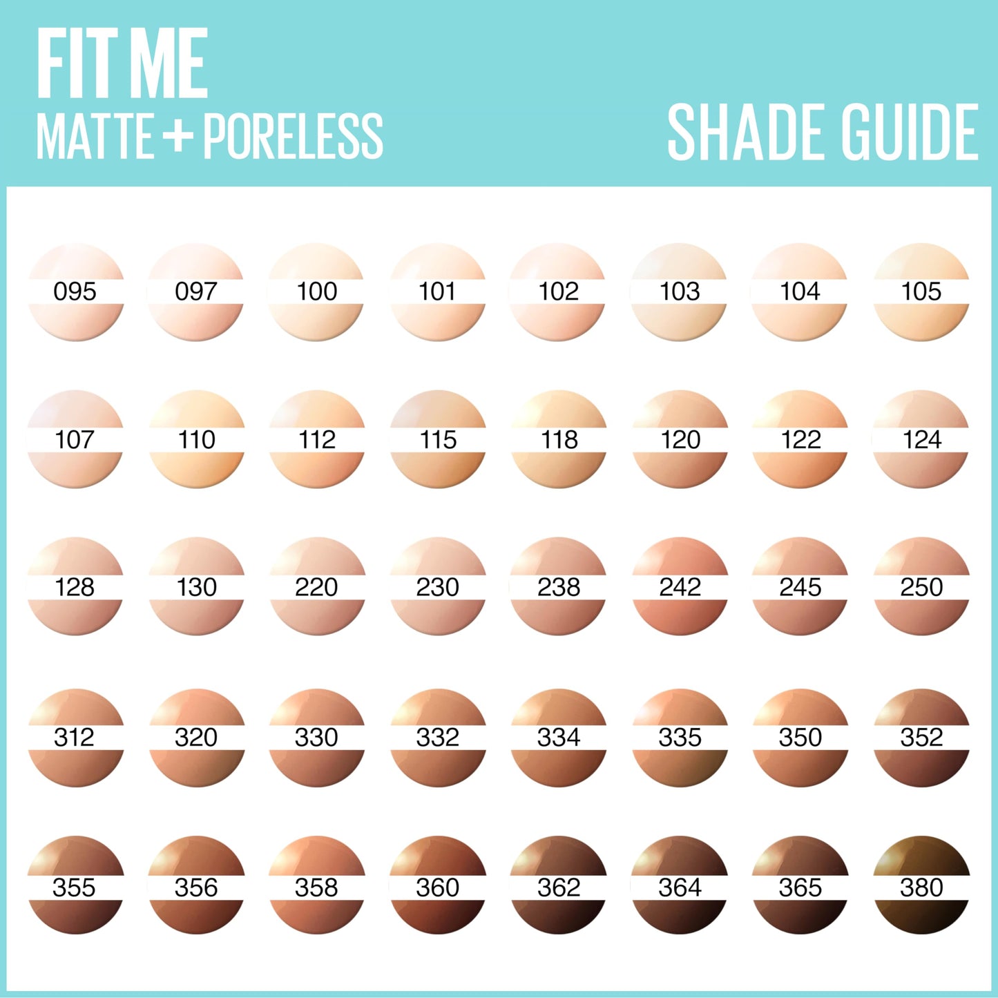 Maybelline Fit Me Foundation, Medium Coverage, Blendable With a Matte and Poreless Finish, For Normal to Oily Skin, Shade: 124 Soft Sand, 30ml