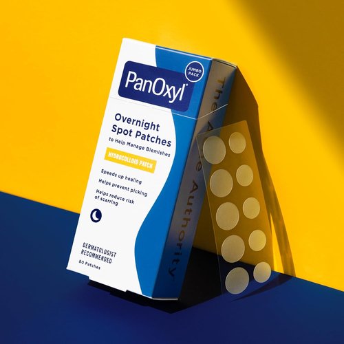 PanOxyl PM Overnight Spot Patches - Advanced Hydrocolloid Healing Technology | Fragrance-Free, 80 Count