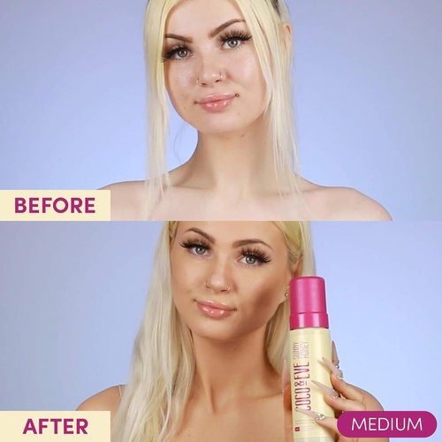 Coco & Eve Self Tanner Foam Kit - Streak-Free Sunless Tanning Mousse, Medium, Vegan & Cruelty-Free | Tropical Scented Tan