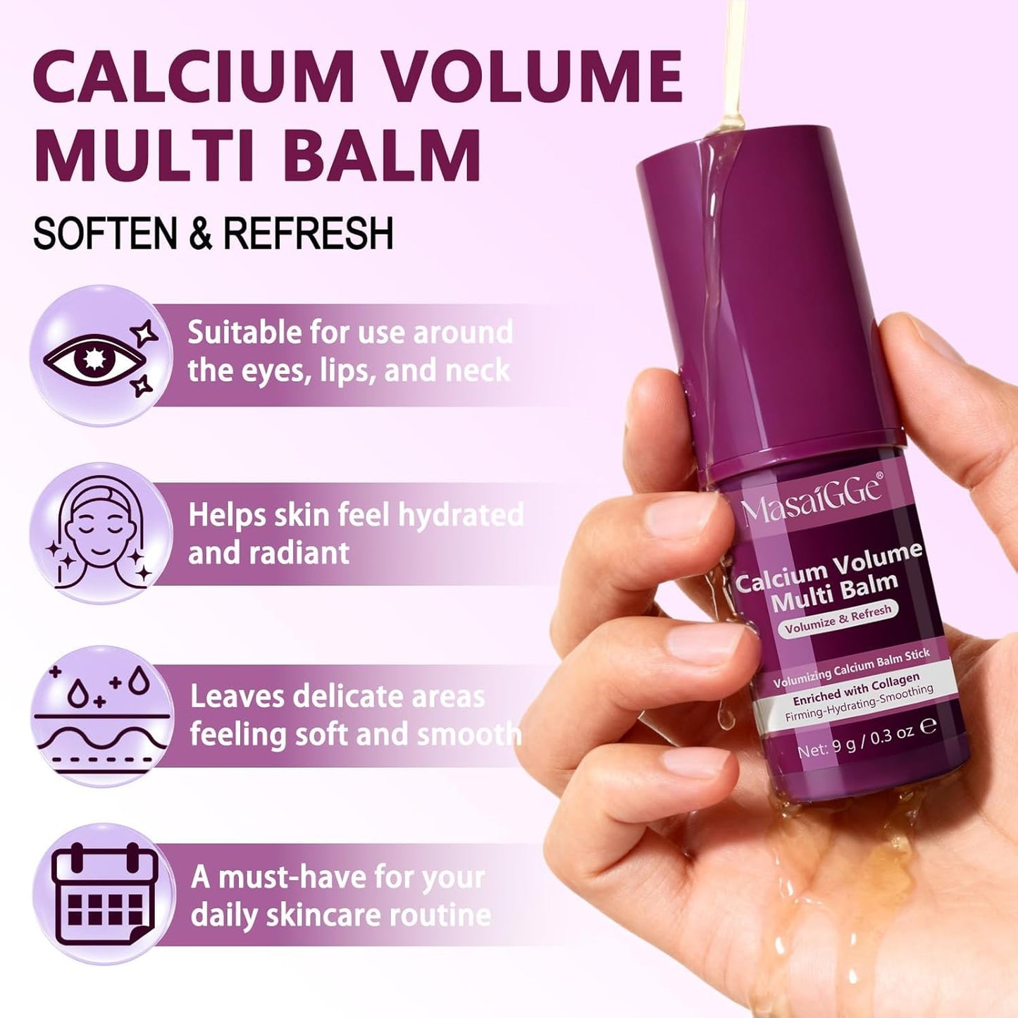VOFANK Calcium Volume Multi Balm - Hydrating Anti-Aging Stick for Eyes, Face & Neck (2pcs)