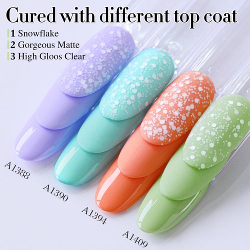 Double Rhythm 15ML Gel Nail Polish Pure Sheer Same Color Same Bottle Soak Off Gel Polish Art Manicure Salon DIY at Home for Women (Green-A1409)