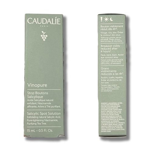Caudalie Vinopure Color Correcting Spot Solution - Salicylic Acid Treatment, 15 mL