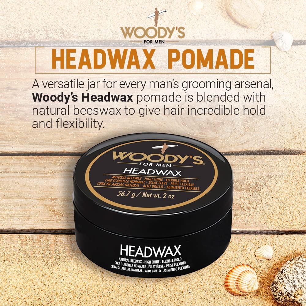 Woody's Hair Clay for Men – Matte Finish, Styling Pomade for Men Stronghold, Firm and Flexible Control, 3.4 oz. 2-Pack