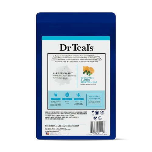 Dr Teal's Epsom Salt - Restorative Minerals with Magnesium, Potassium & Zinc - 3 lbs